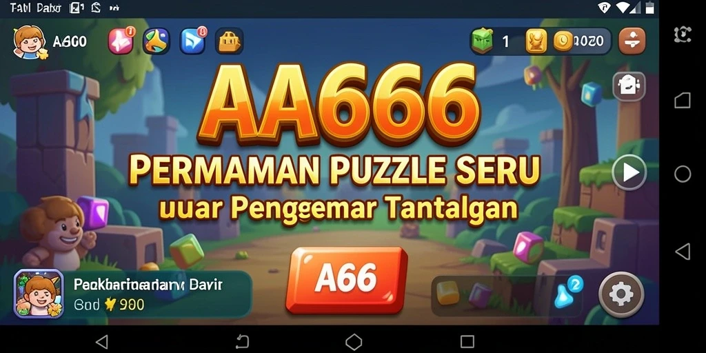 Tangkapan layar gameplay AA666 menampilkan berbagai level puzzle yang menantang.