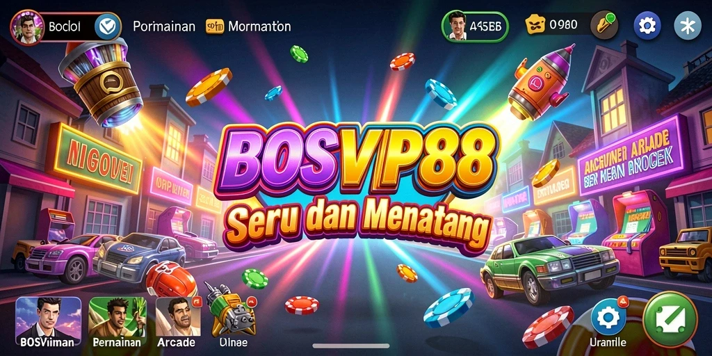 Screenshot gameplay BOSVIP88 yang menampilkan aksi seru di dalam game Arcade.