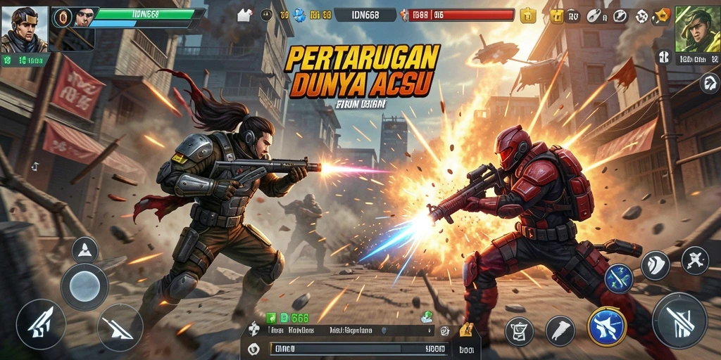 Screenshot IDN668 menampilkan aksi pertarungan yang intens dan mendebarkan.
