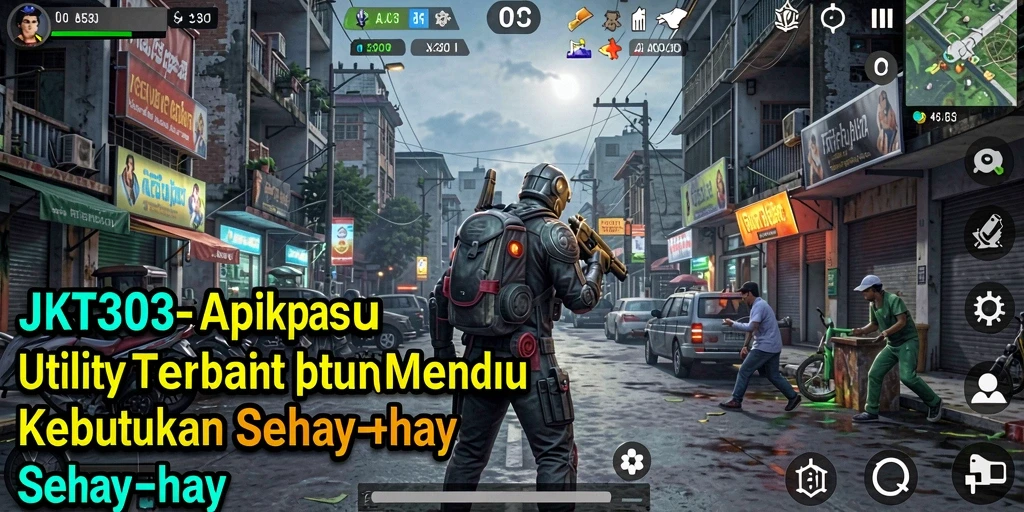 Tampilan antarmuka aplikasi utility JKT303 dengan fitur-fitur utama.