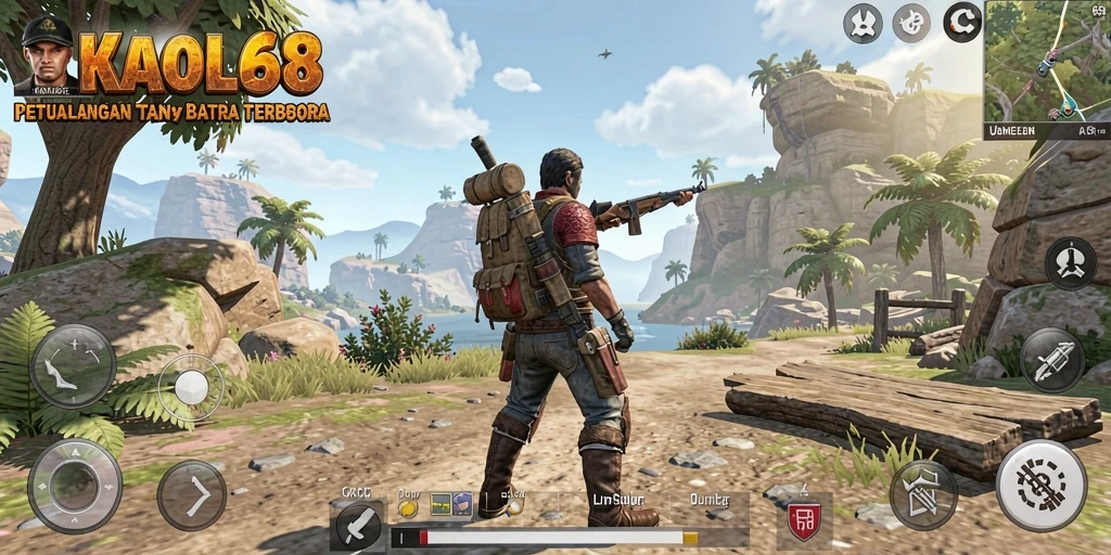 Tampilan gameplay KAOL68 yang menakjubkan di dunia terbuka.