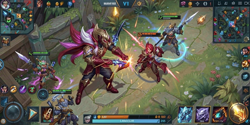 Gameplay seru MAMI188 dengan pertarungan tim yang mendebarkan.