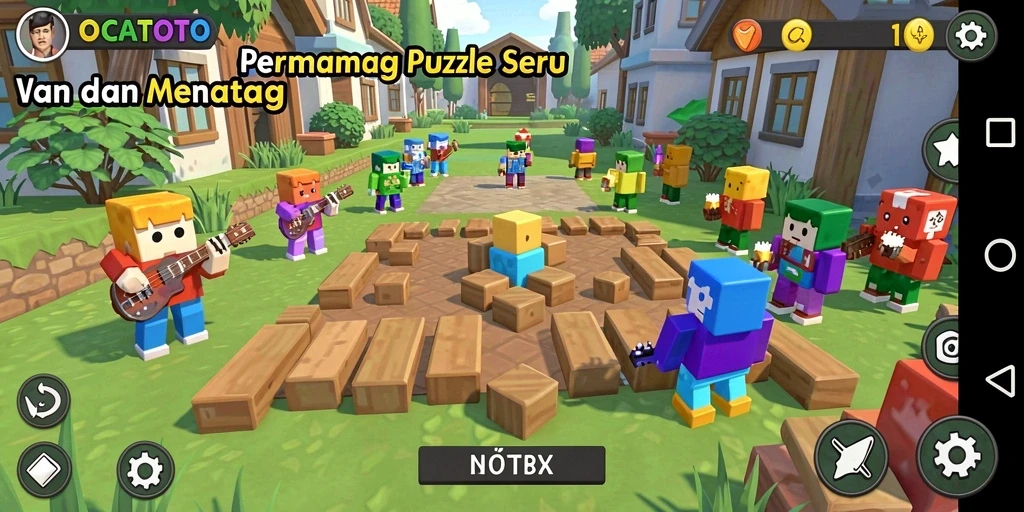 Tampilan gameplay OCATOTO yang menantang dalam genre Puzzle.