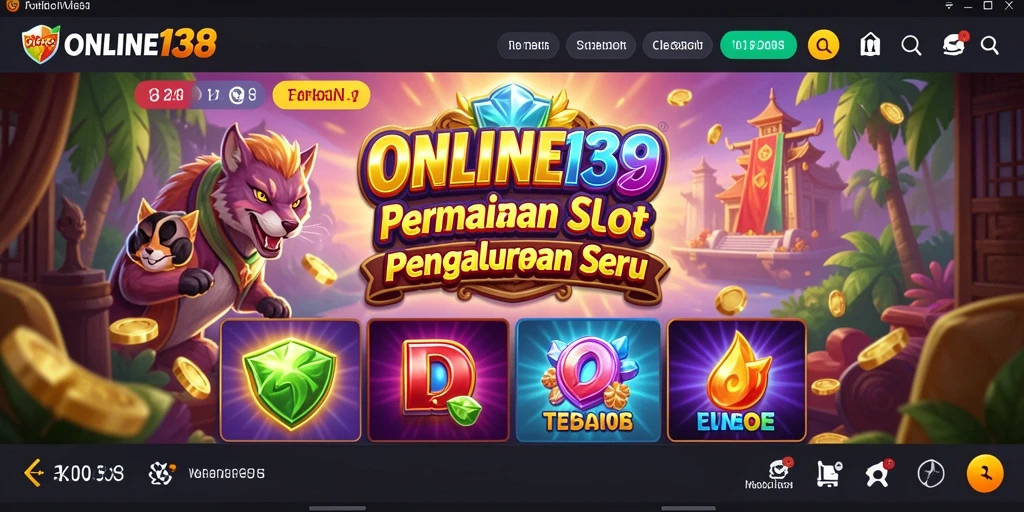 Screenshot menampilkan gameplay seru dari permainan Slot di ONLINE138.