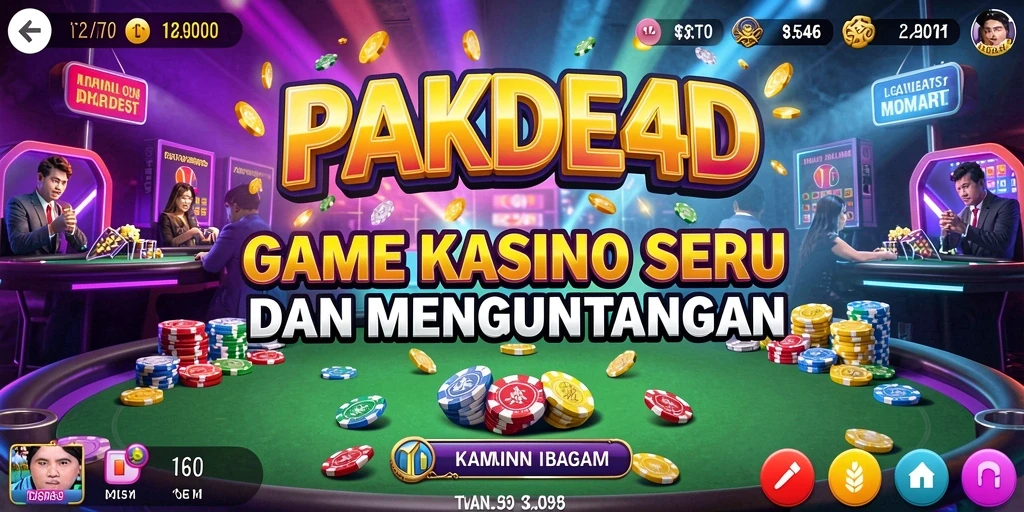 Tampilan gameplay seru di PAKDE4D, memberikan pengalaman kasino yang nyata.
