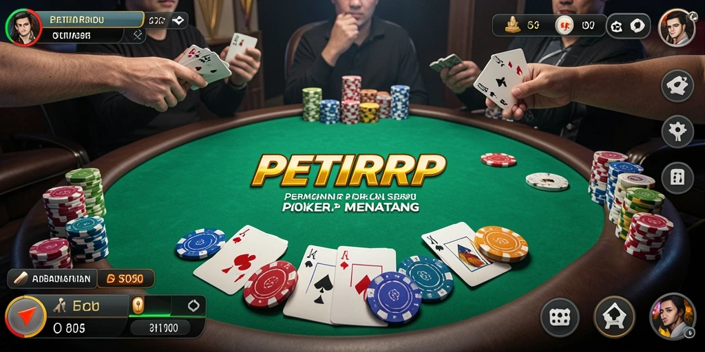Tampilan gameplay seru Poker di aplikasi PETIRRP.