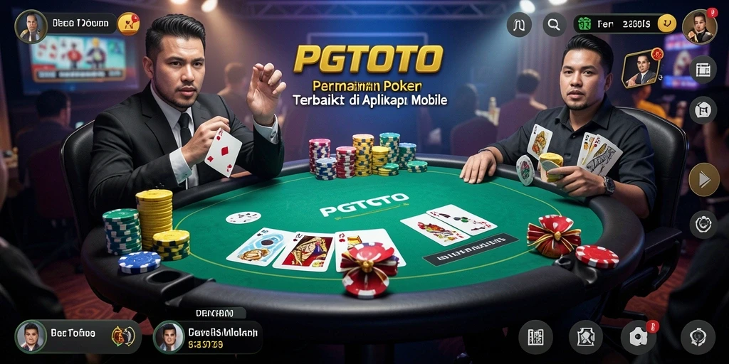 Screenshot utama PGTOTO menampilkan gameplay Poker yang seru dan menegangkan.