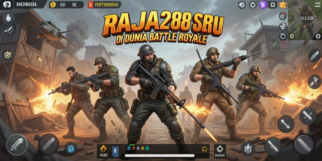 Screenshot permainan RAJA288 menampilkan aksi pertempuran yang mendebarkan.