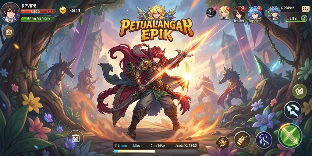 Tangkapan layar tantangan seru dalam gameplay Anime RPVIP8.