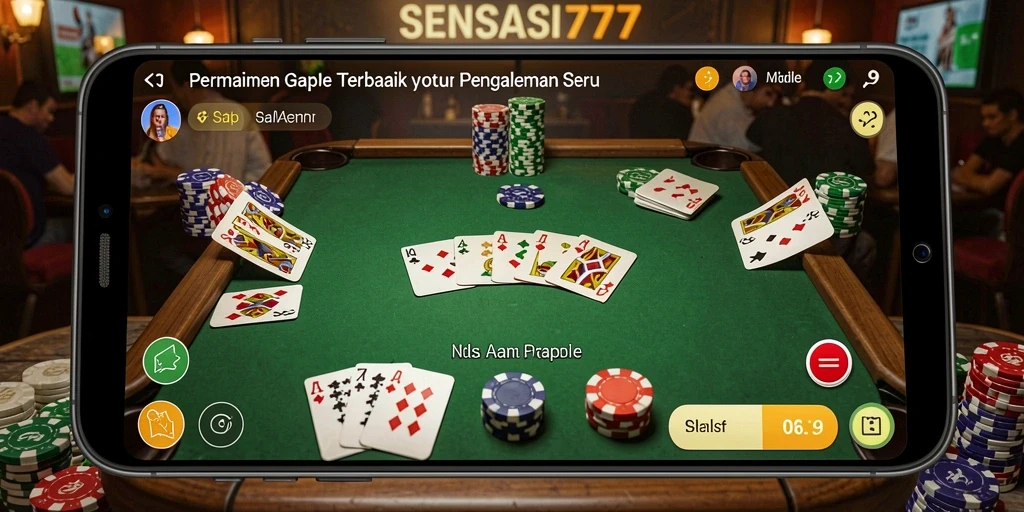 Tampilan gameplay Gaple yang menarik dan interaktif di SENSASI777.