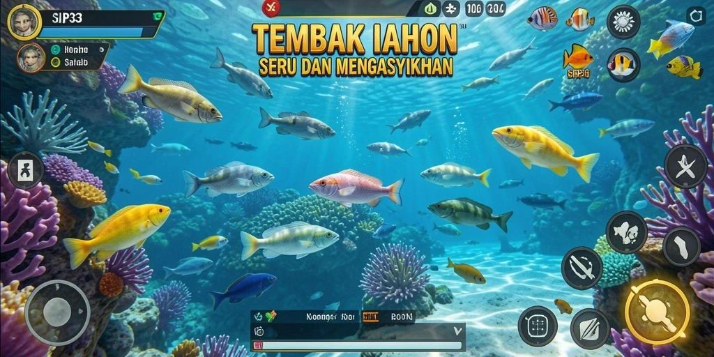 Tampilan seru gameplay Tembak Ikan di SIP33.