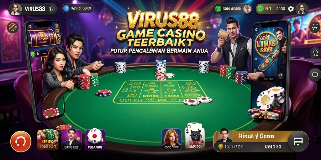 Melihat dealer langsung dalam permainan Live Casino VIRUS88.